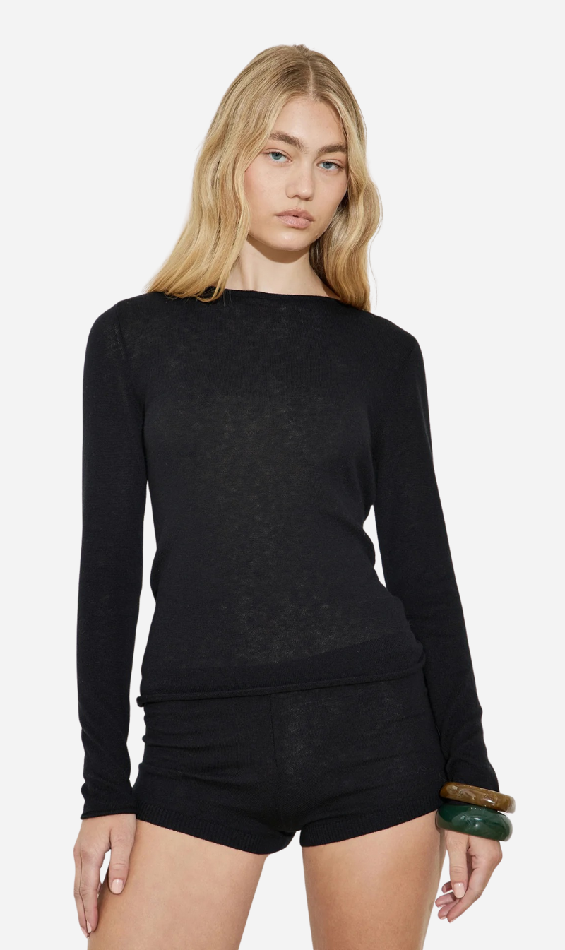 Maison Essentiele | Knit Long Sleeve - Black