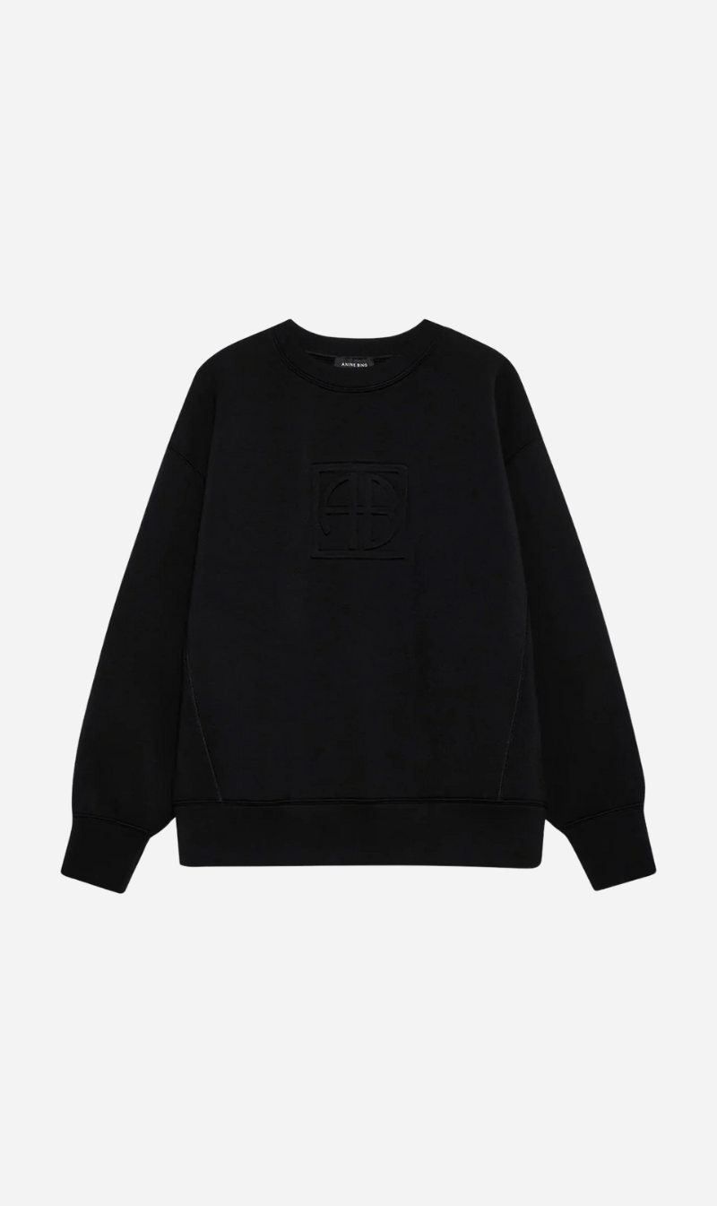 Anine Bing | Alto Sweatshirt Framed Monogram - Black