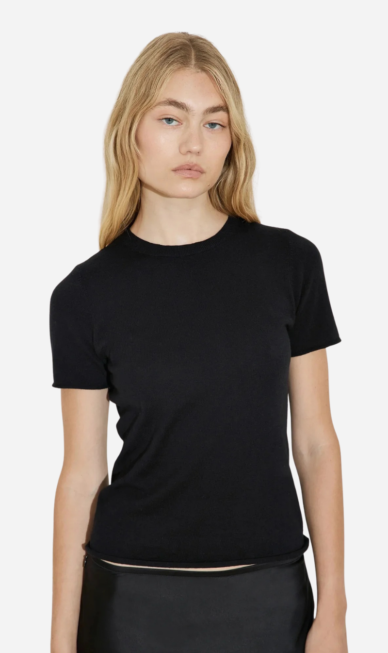 Maison Essentiele | Knit Baby Tee - Black