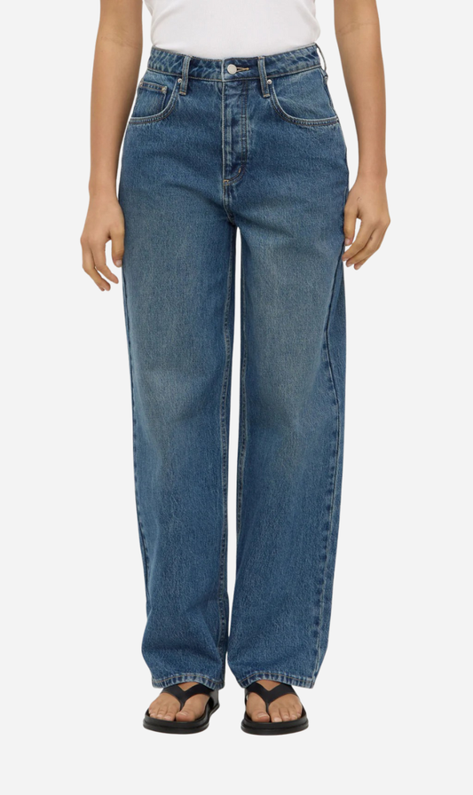 Assembly Label | Oversized High Rise Jean - Dark Indigo Fade