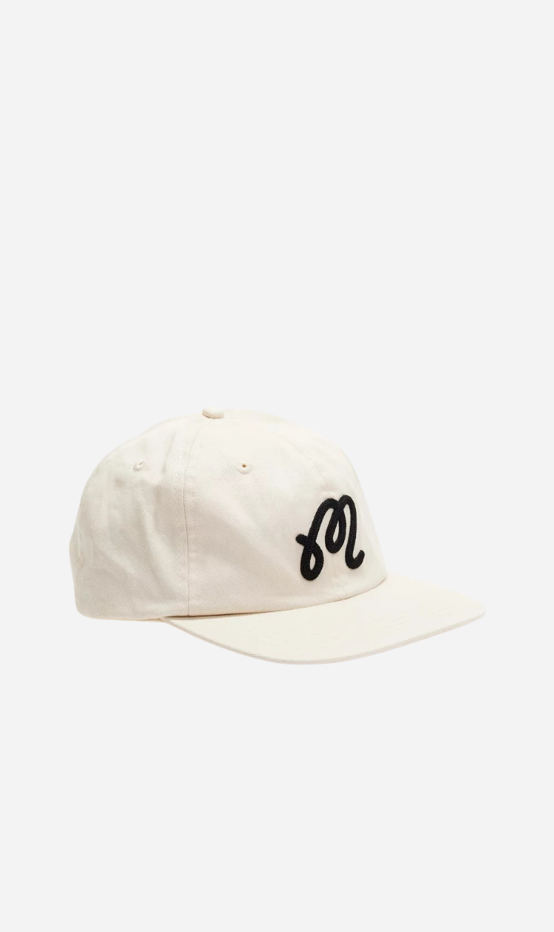 Malbon | M Script Chainstitch Painters Hat - Ivory