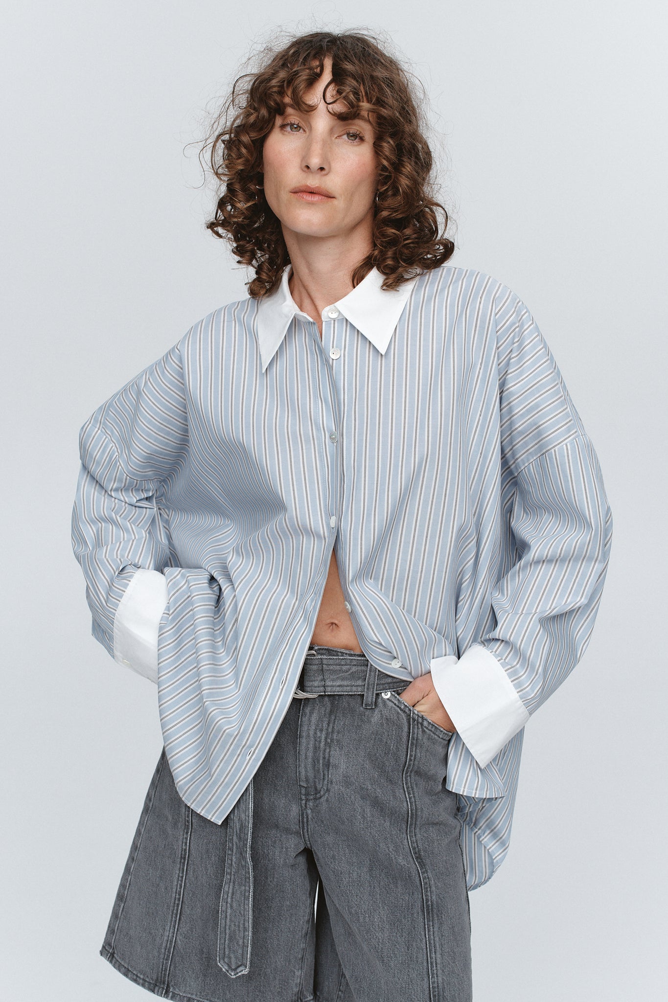 Marle | Edie Shirt - Bleu Stripe