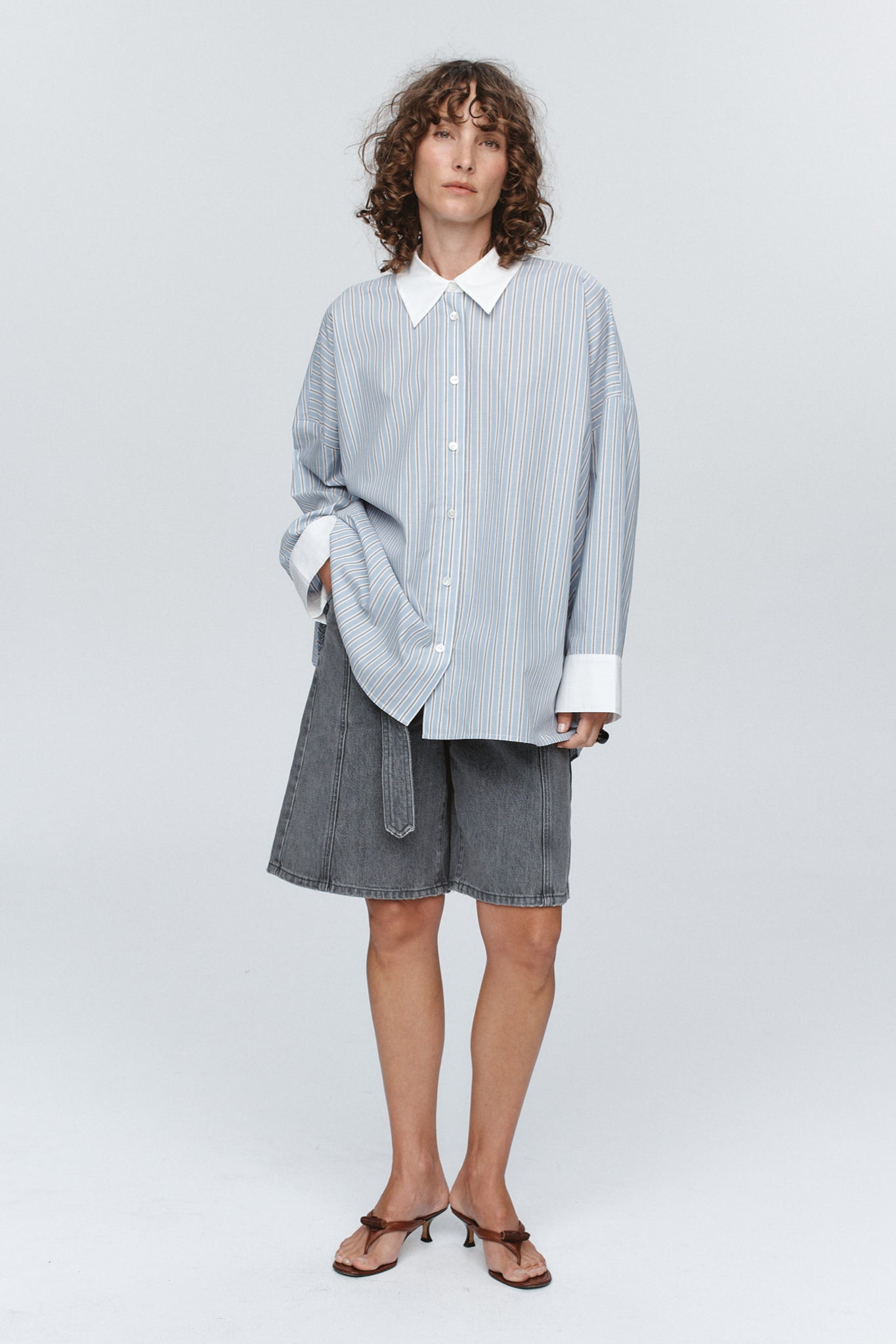 Marle | Edie Shirt - Bleu Stripe
