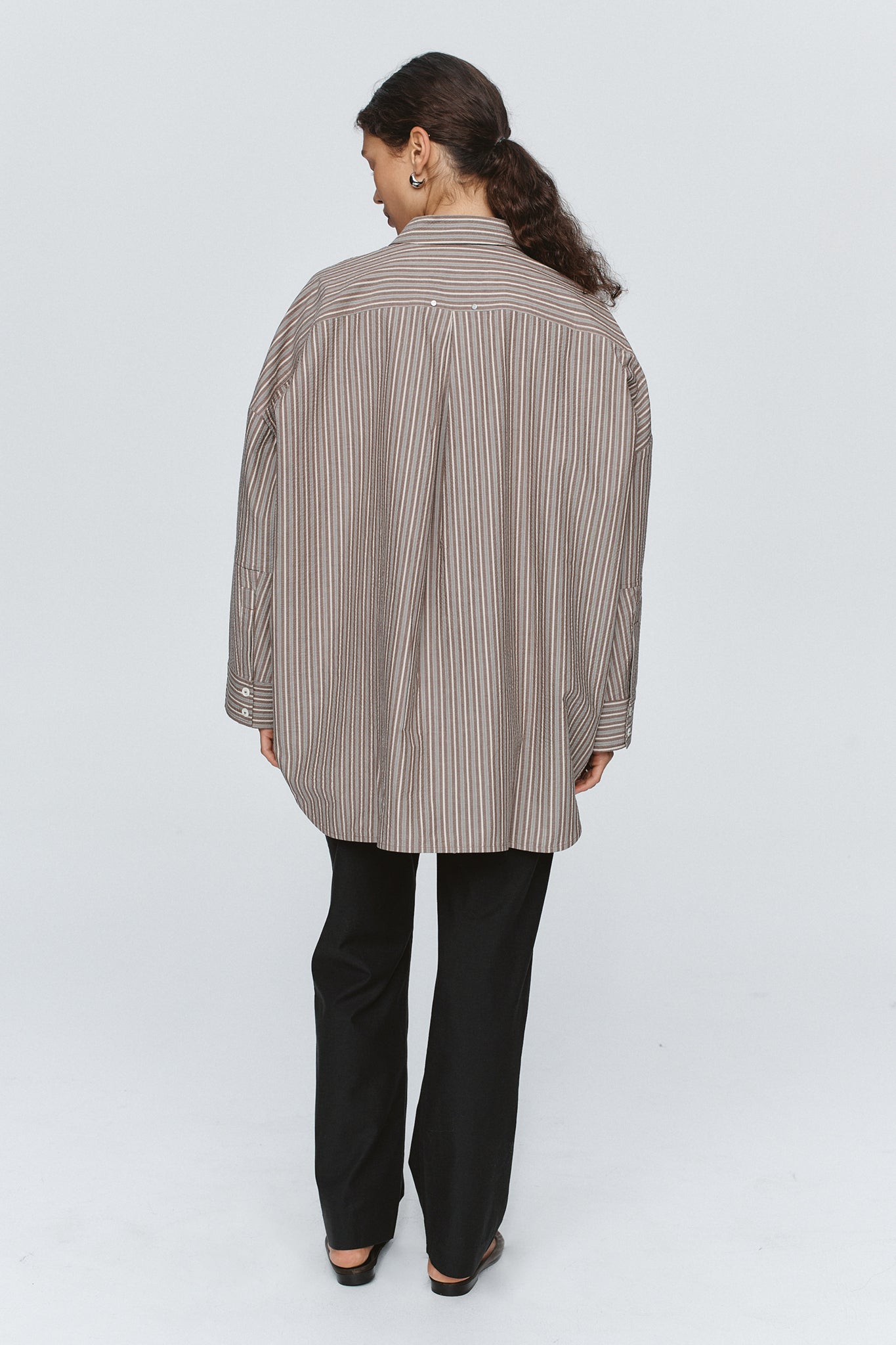 Marle | Edie Shirt - Chocolate Stripe