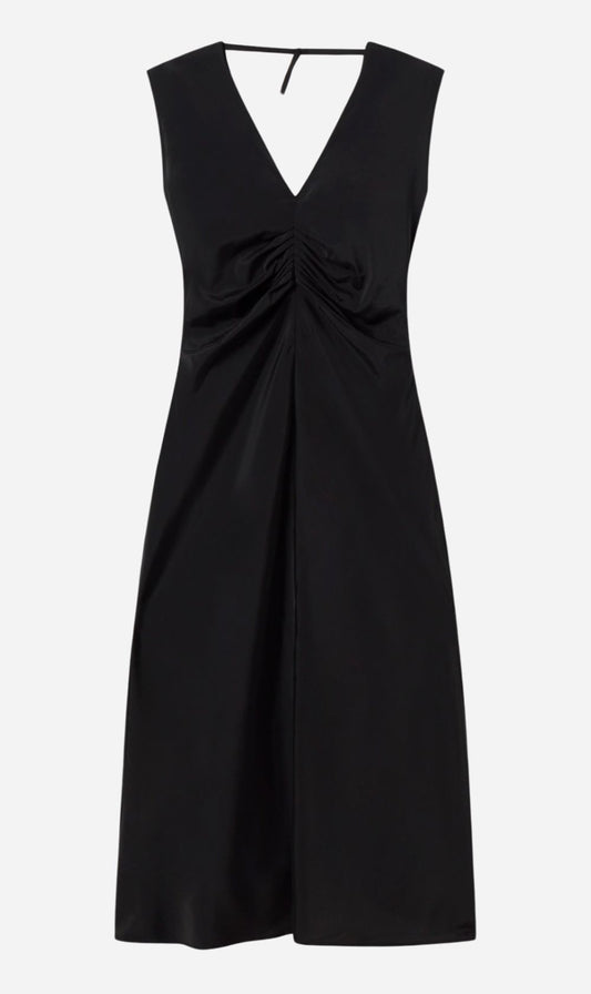 Silk Laundry | Pleated Dress - Black