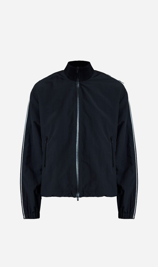Wynn Hamlyn | Zipper Sleeve Bungy Jacket - Black/White