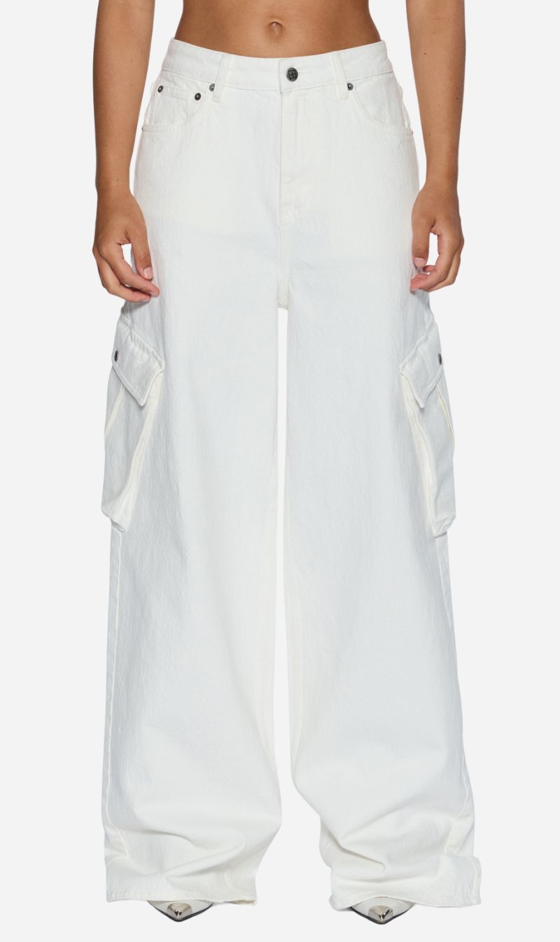 Ksubi | Baggy Jean Cargo - Ecru