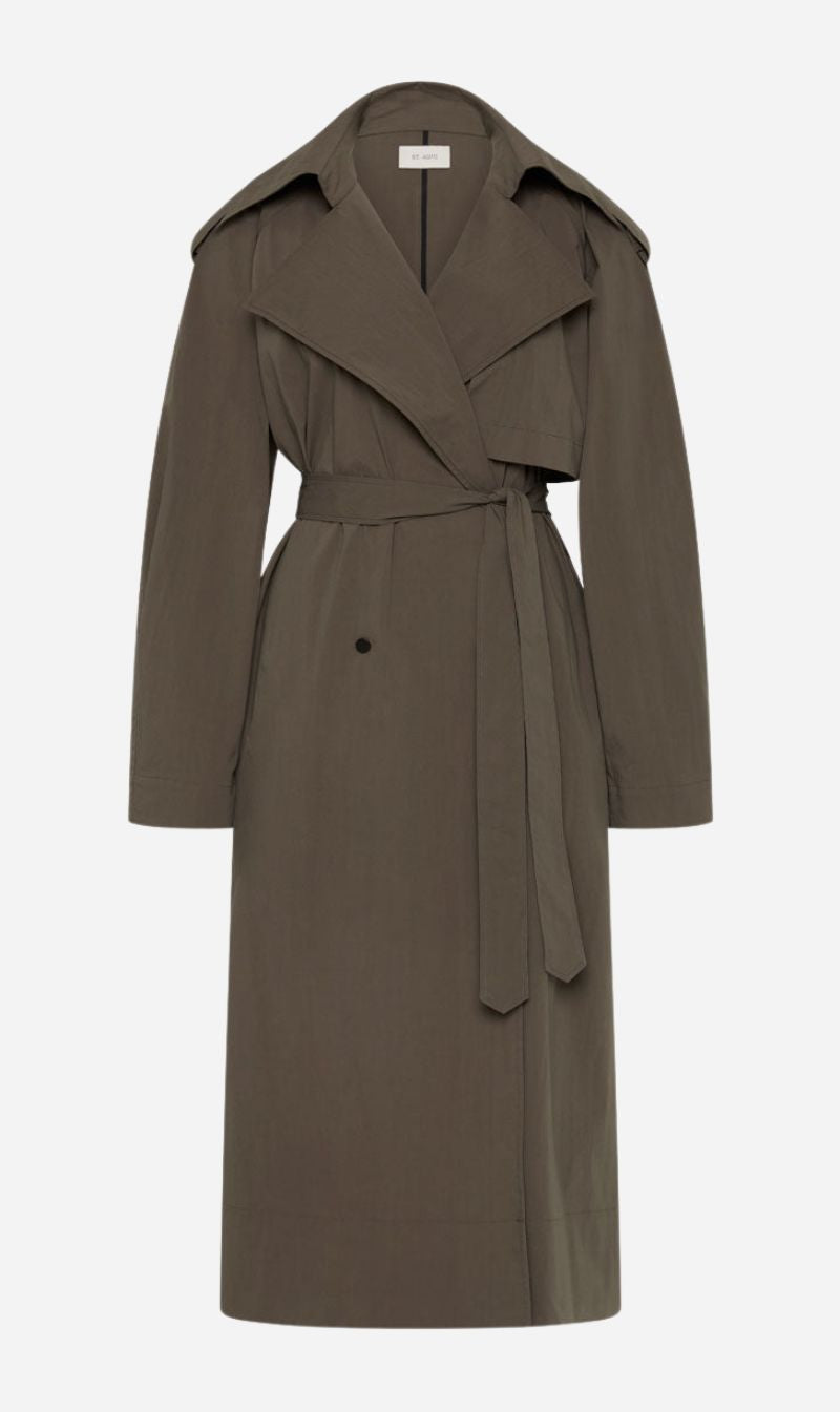 St Agni | Relaxed Trench - Khaki