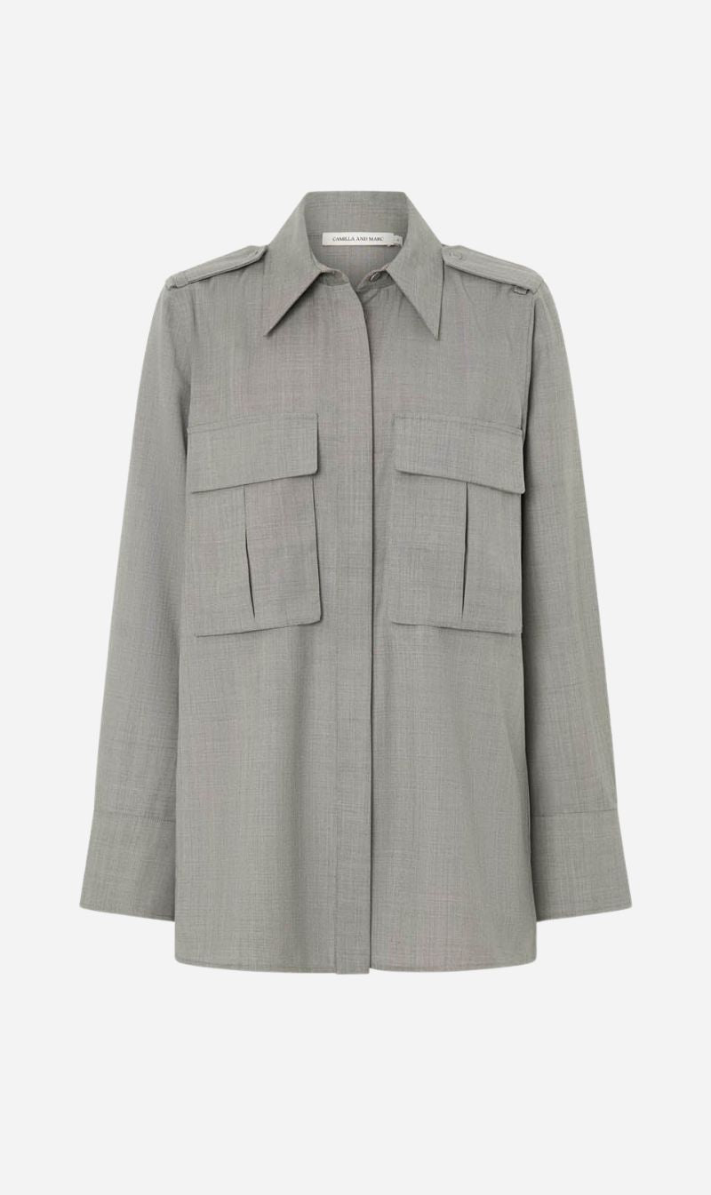 Camilla and Marc | Drew Shirt - Mottled Stone