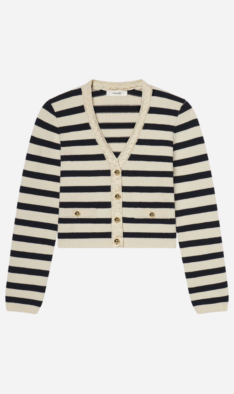 Frame Denim | The Harbor Cardigan - Navy Multi