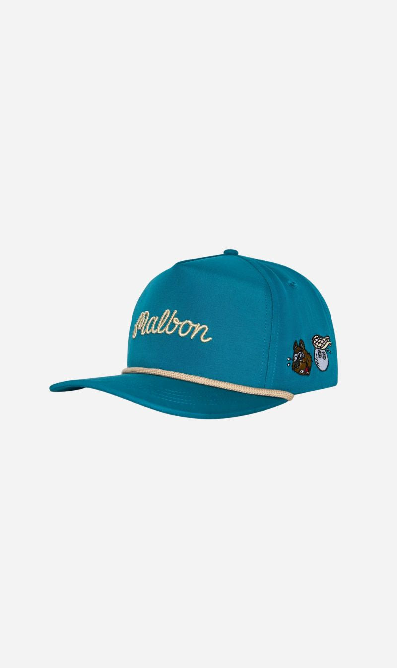 Malbon | Two Man Scramble Nylon Rope Hat - Blue Green