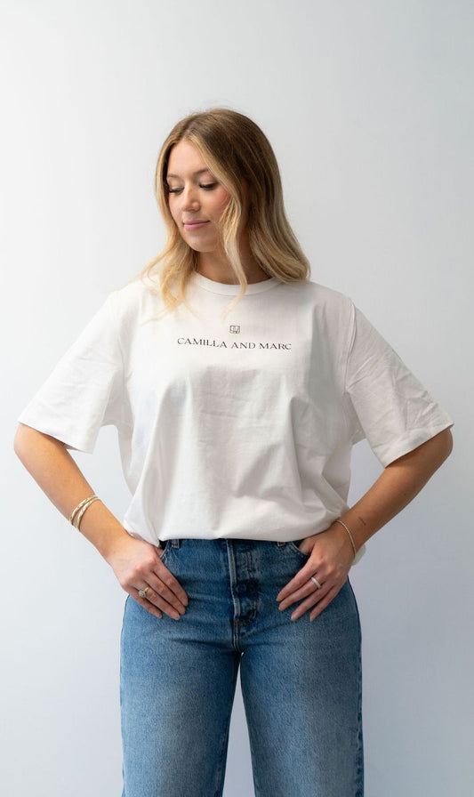 Camilla and Marc | Grayson Tee - Soft White/Black