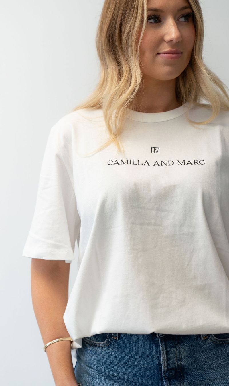 Camilla and Marc | Grayson Tee - Soft White/Black