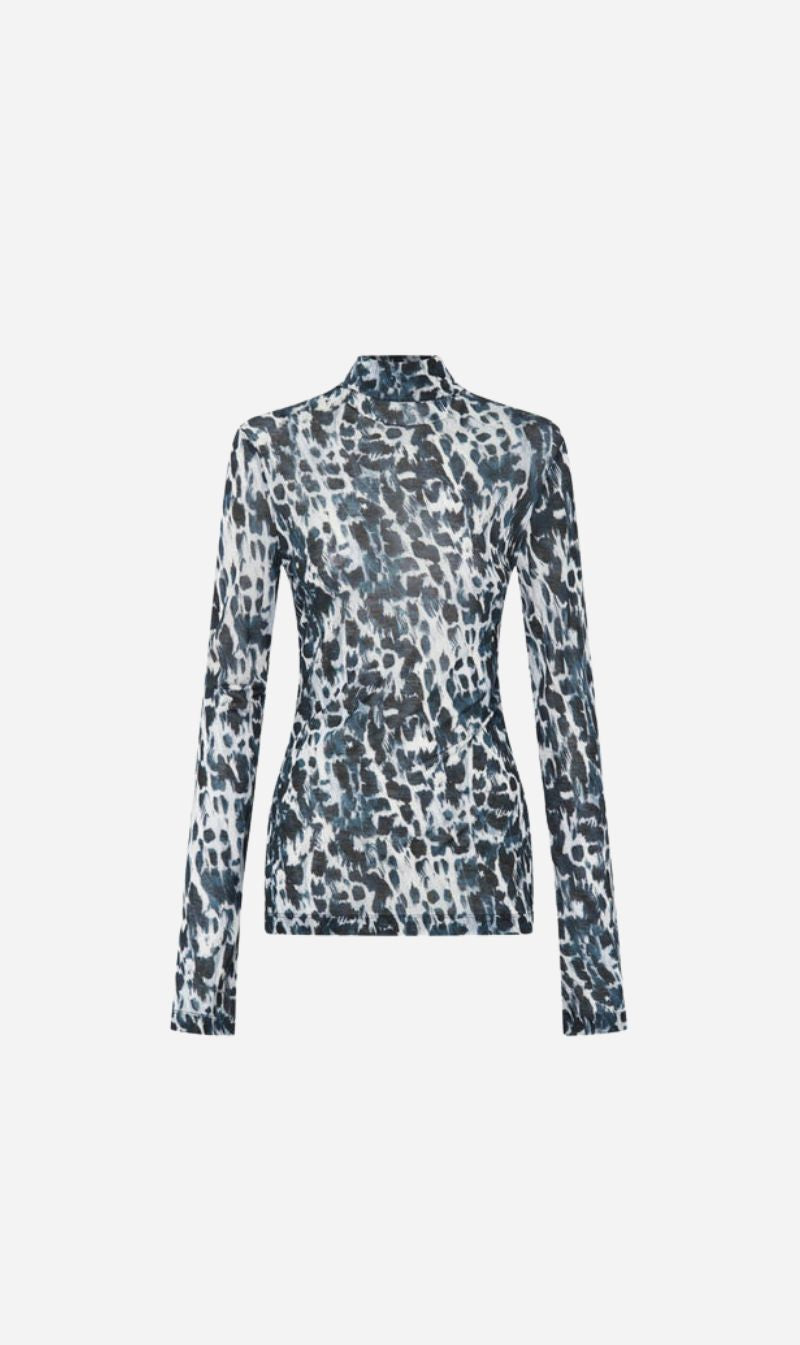Camilla and Marc | Plumage Long Sleeve Top - Steel Plumage