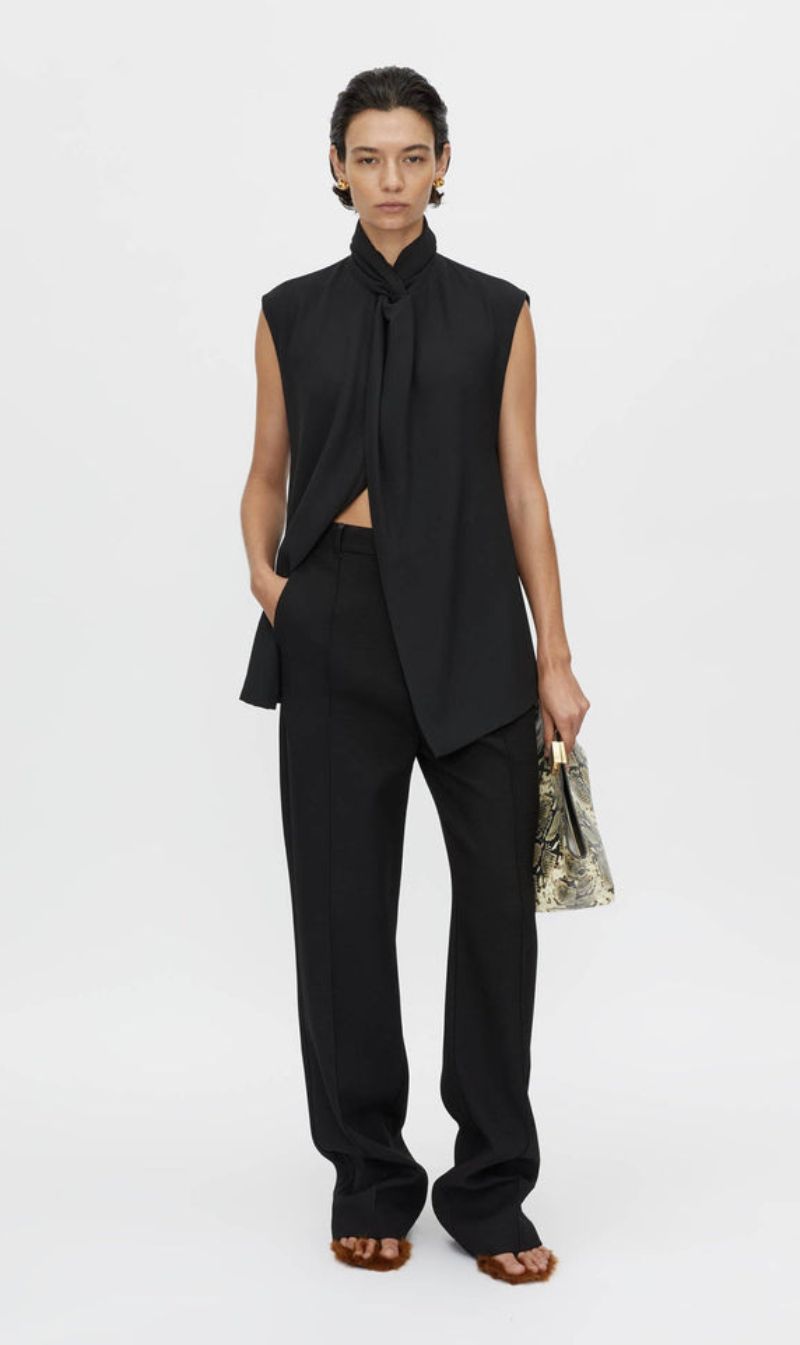 Camilla and Marc | Oriole Twist Neck Top - Black