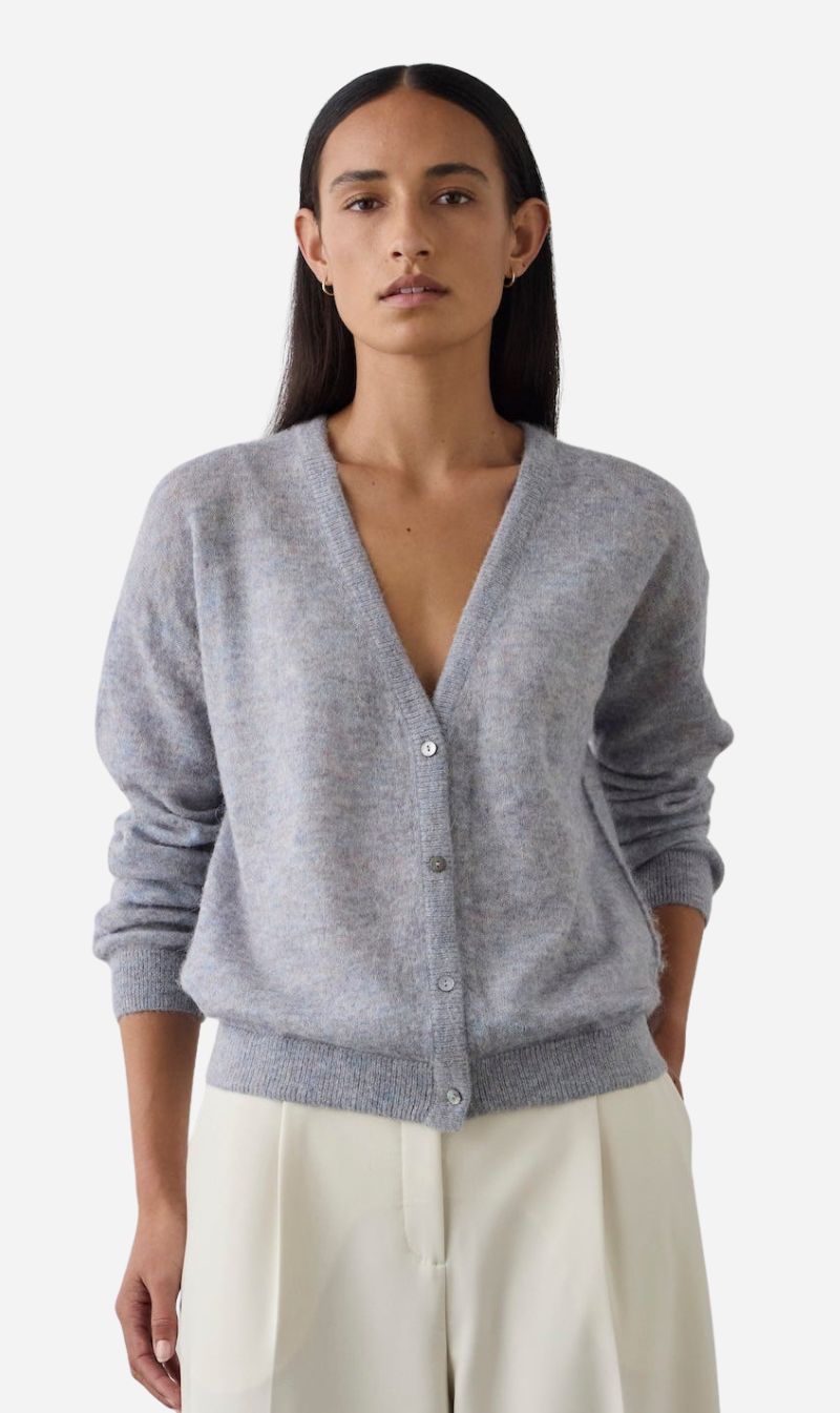 Laing | Fine Alpaca Cardigan - Heather