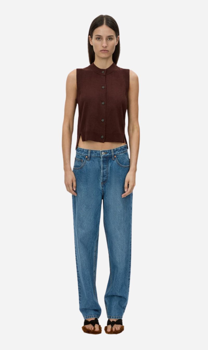 Camilla and Marc | Cardinal Sleeveless Cardigan - Chocolate