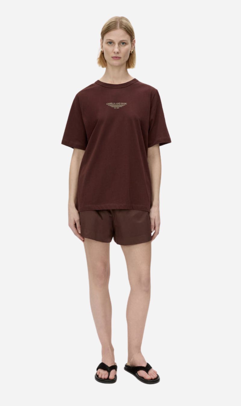 Camilla and Marc | Janice Logo Tee - Chocolate