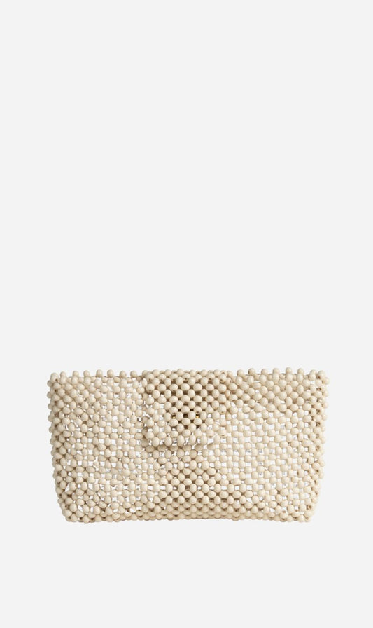 La Tribe | Beaded Clutch - Bone