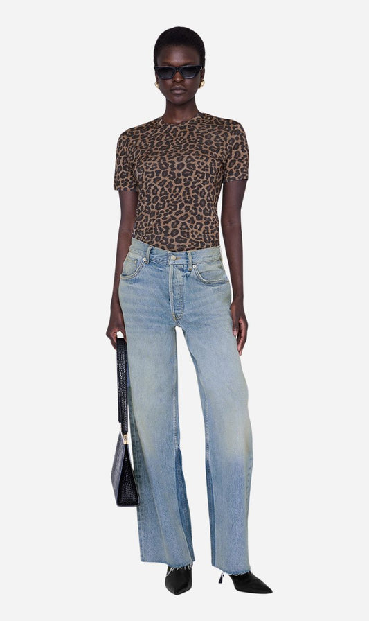Anine Bing | Sylvie Tee - Black & Brown Leopard