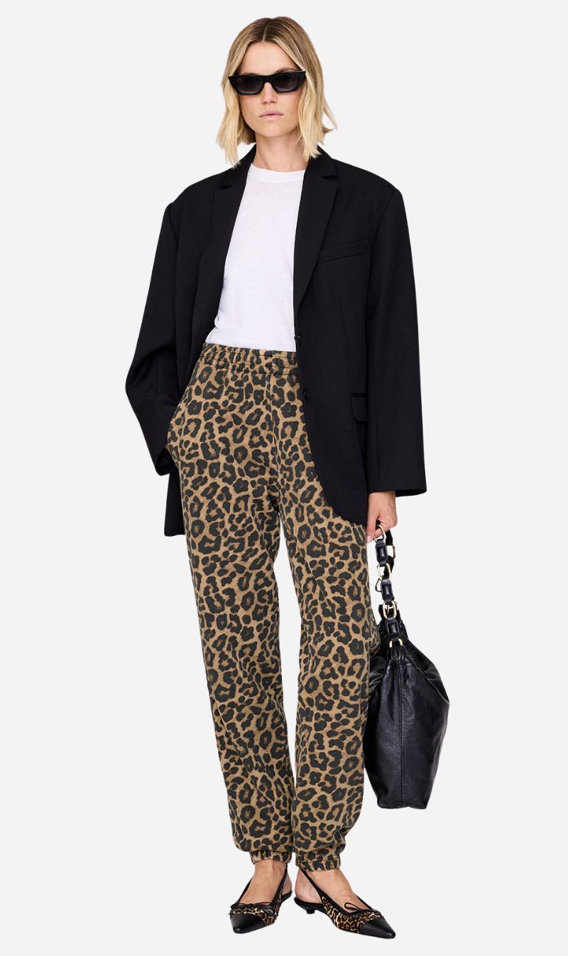 Anine Bing | Karter Jogger Framed Monogram - Leopard