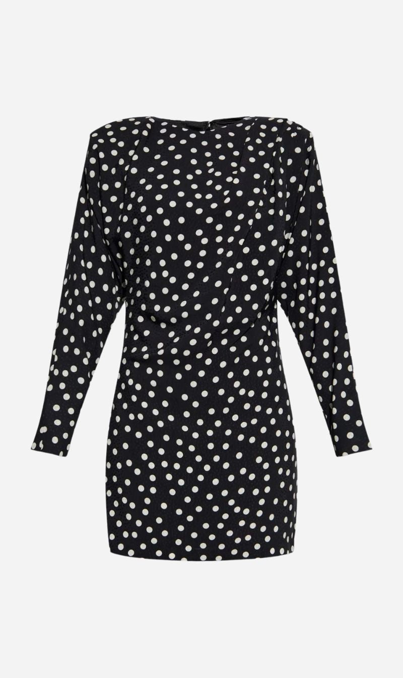 Anine Bing | Haven Dress - Black & White Dot Jacquard