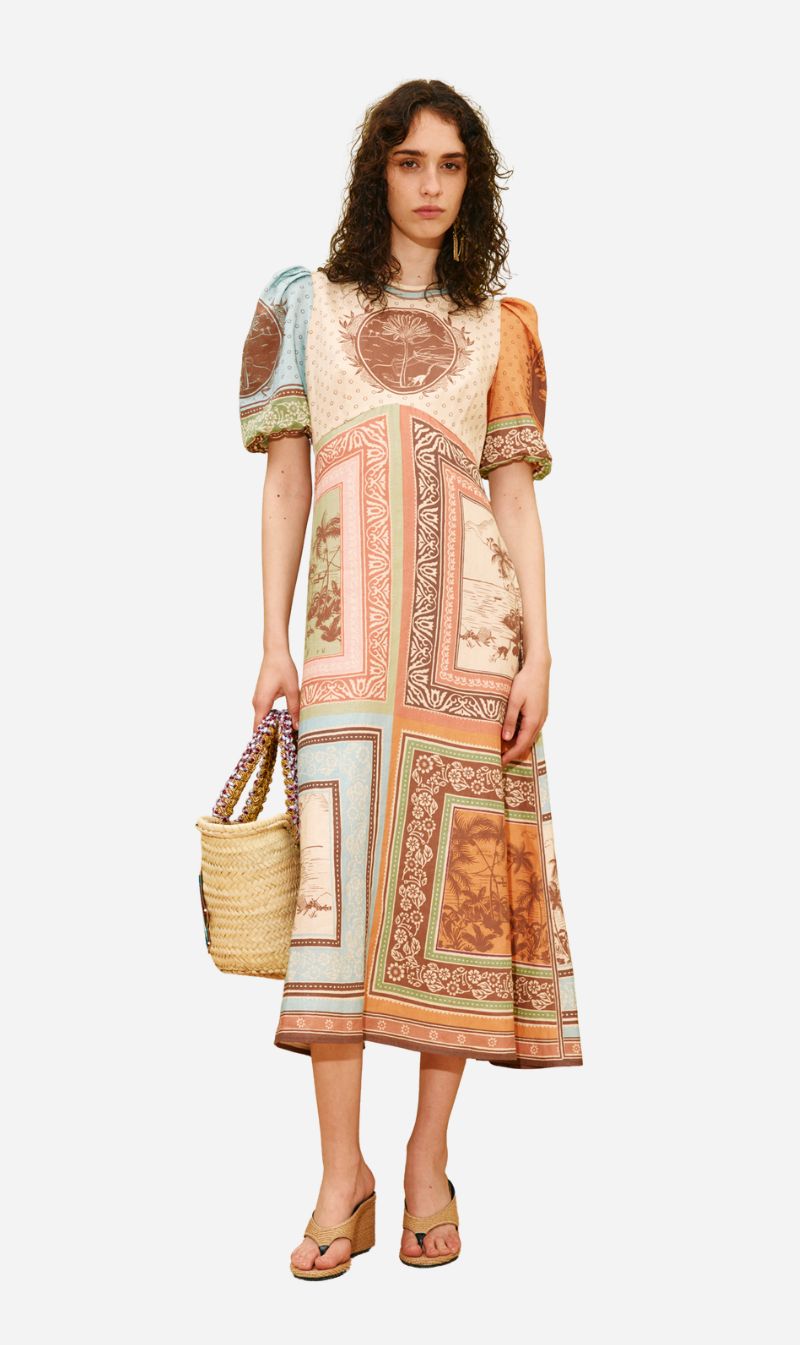 casual long sleeve midi dress PETER COHEN: Long Sleeve Midi Dress