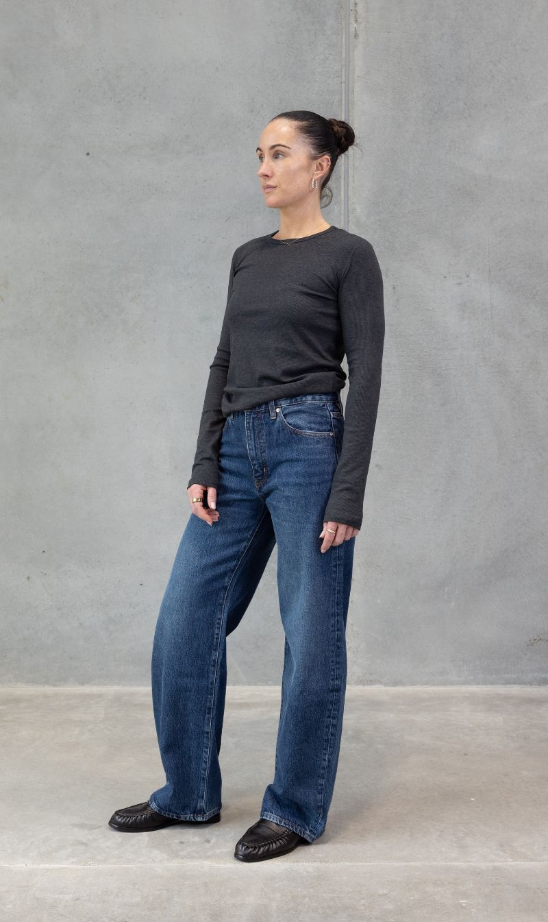 Camilla and Marc | Amara Long Sleeve Top - Charcoal