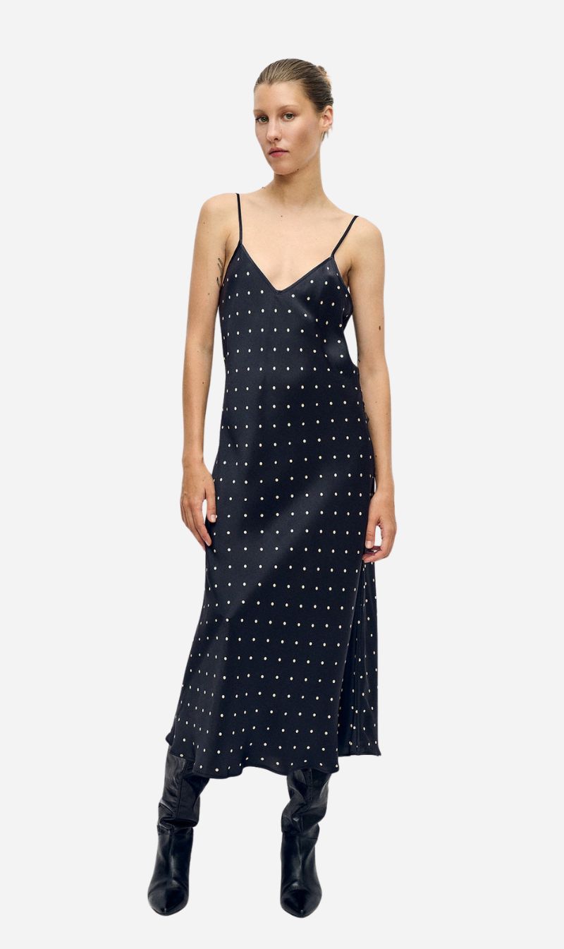 Silk Laundry | 90s Slip Dress - Small Polka Dot Silk Laundry | 90s Slip Dress - Small Polka Dot
