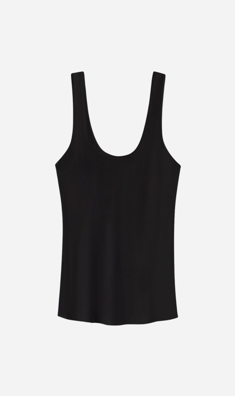 Silk Laundry | Scoop Neck Tank - Black