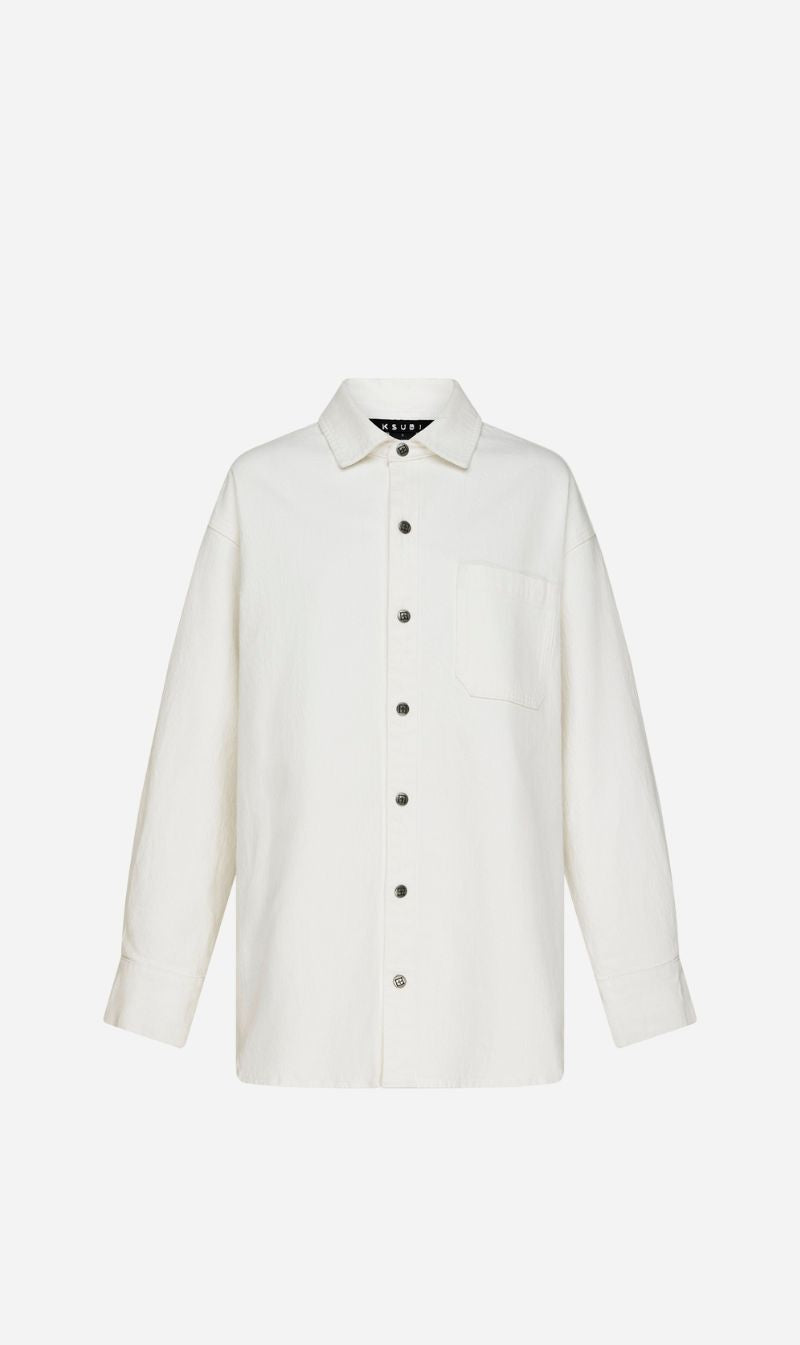 Ksubi | Oversized Ls Shirt - Ecru