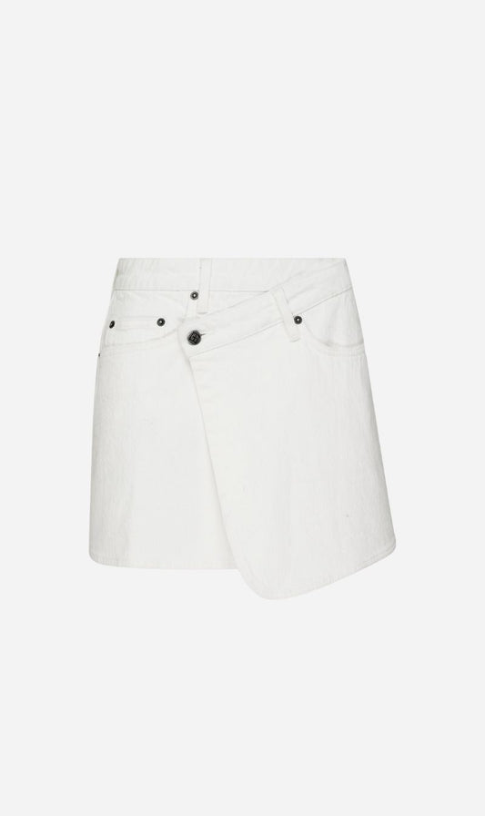 Ksubi | Rap Skirt Curve - Ecru