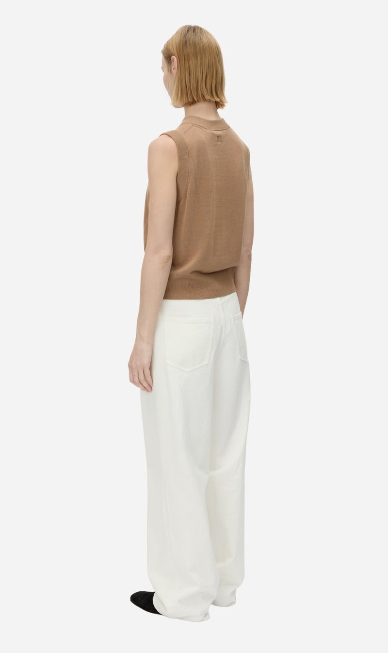 Camilla and Marc | Cardinal Sleeveless Cardigan - Tan