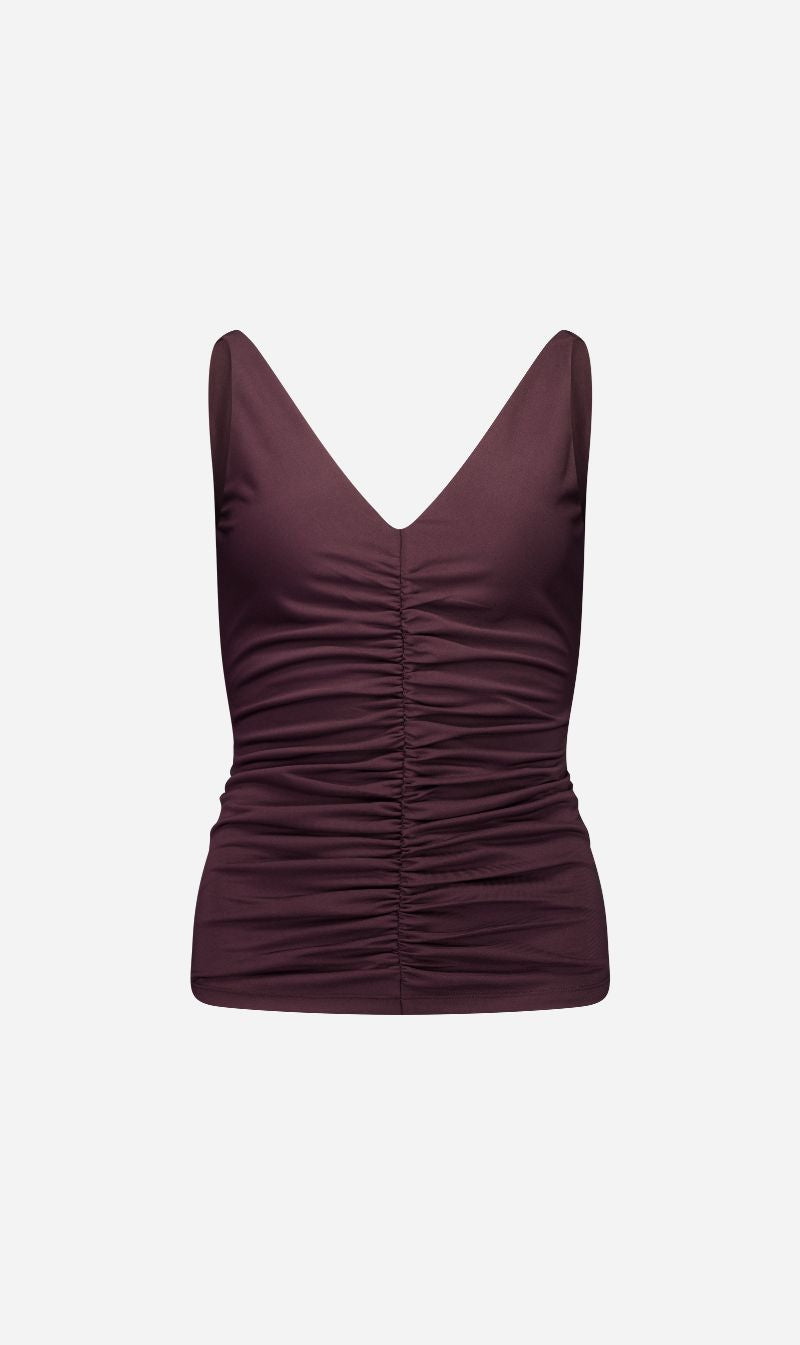 Rebe | Ruched Top - Plum