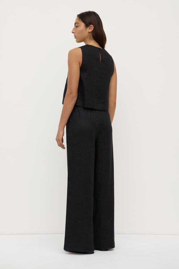 Assembly Label | Estelle Linen Top - Black