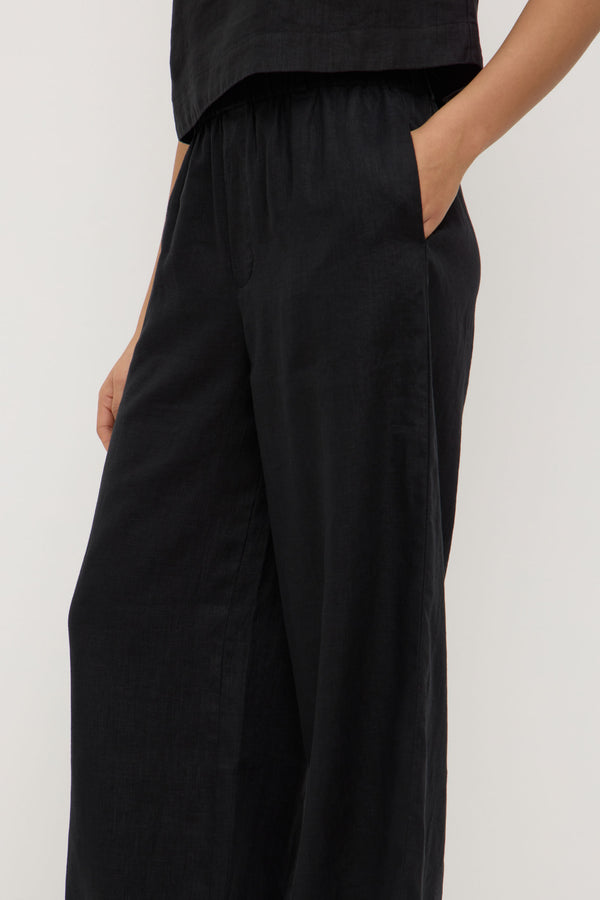 Assembly Label | Everyday Linen Pant - Black