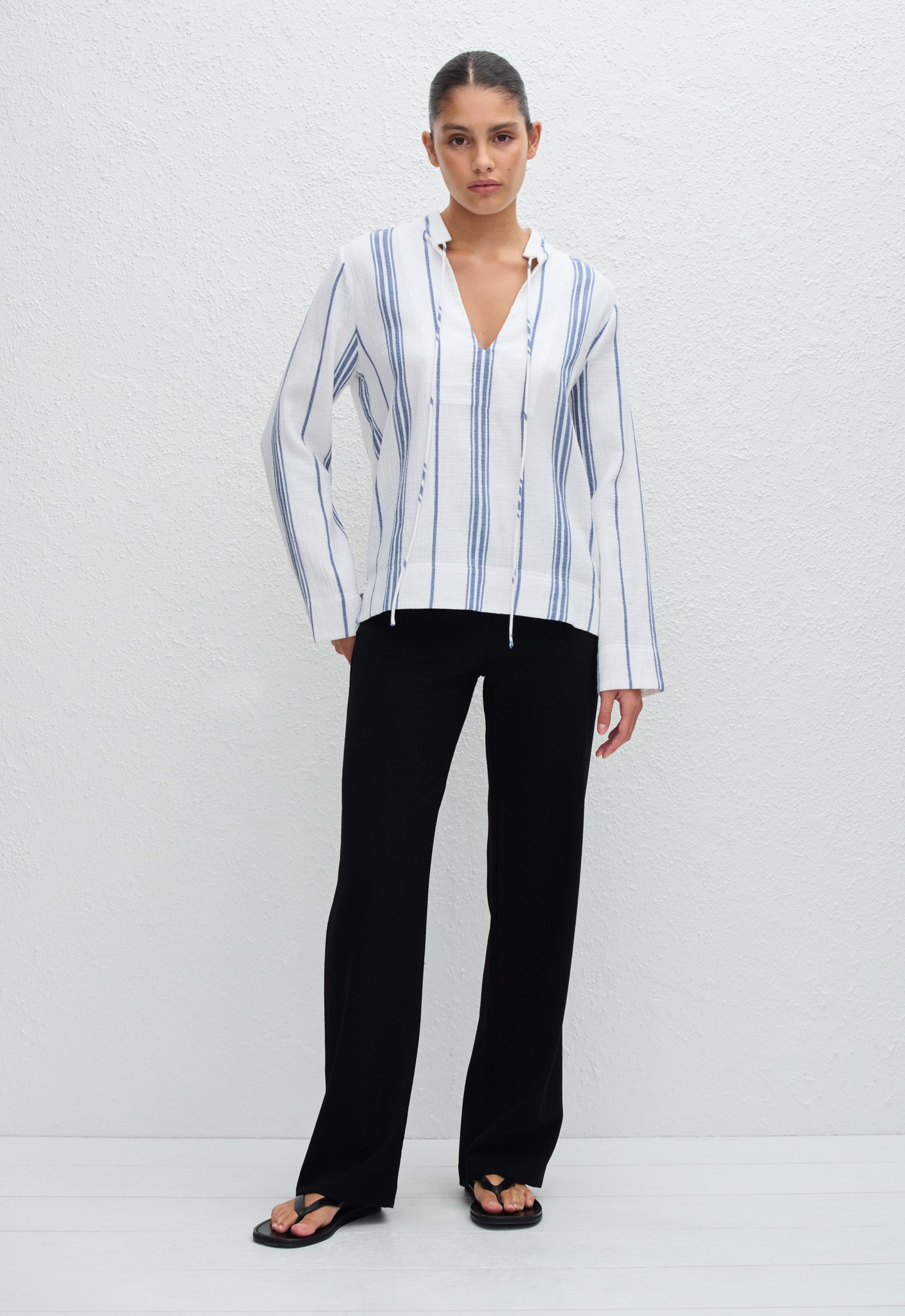 Matteau | Fisherman Popover Shirt - Porto Stripe