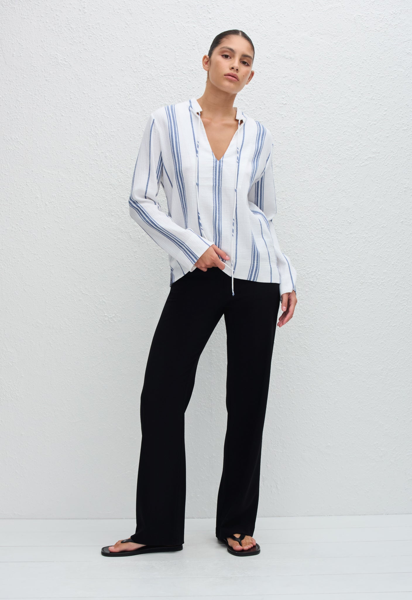 Matteau | Fisherman Popover Shirt - Porto Stripe