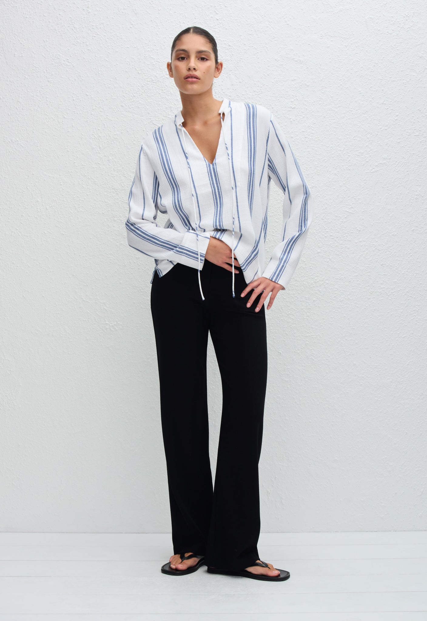 Matteau | Fisherman Popover Shirt - Porto Stripe