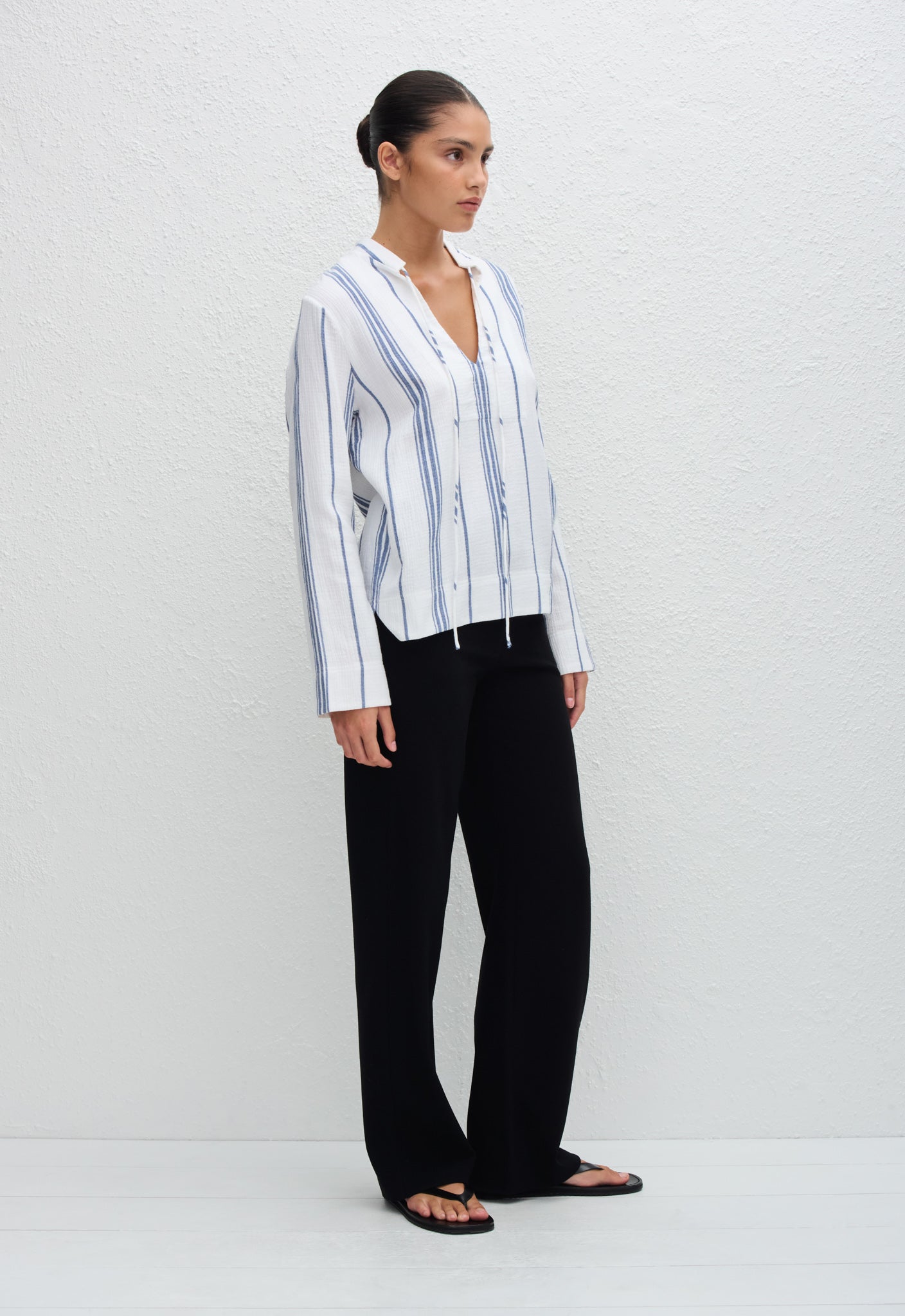 Matteau | Fisherman Popover Shirt - Porto Stripe