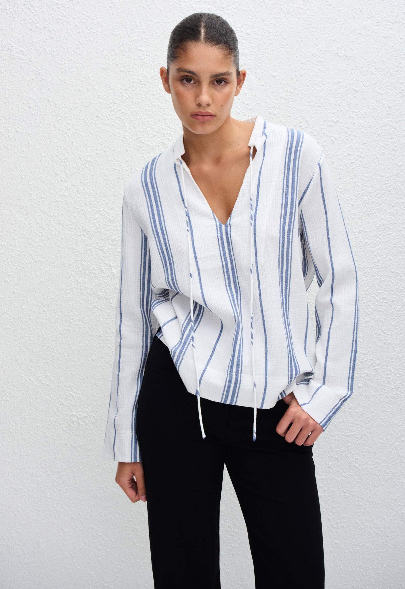 Matteau | Fisherman Popover Shirt - Porto Stripe
