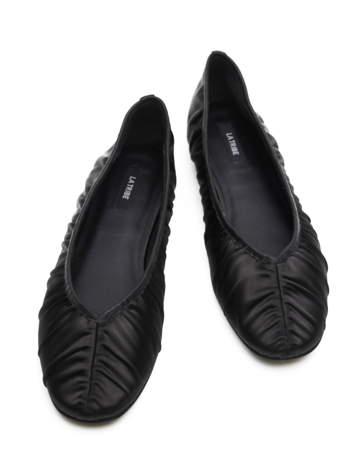 La Tribe | Gathered Flat - Black Satin