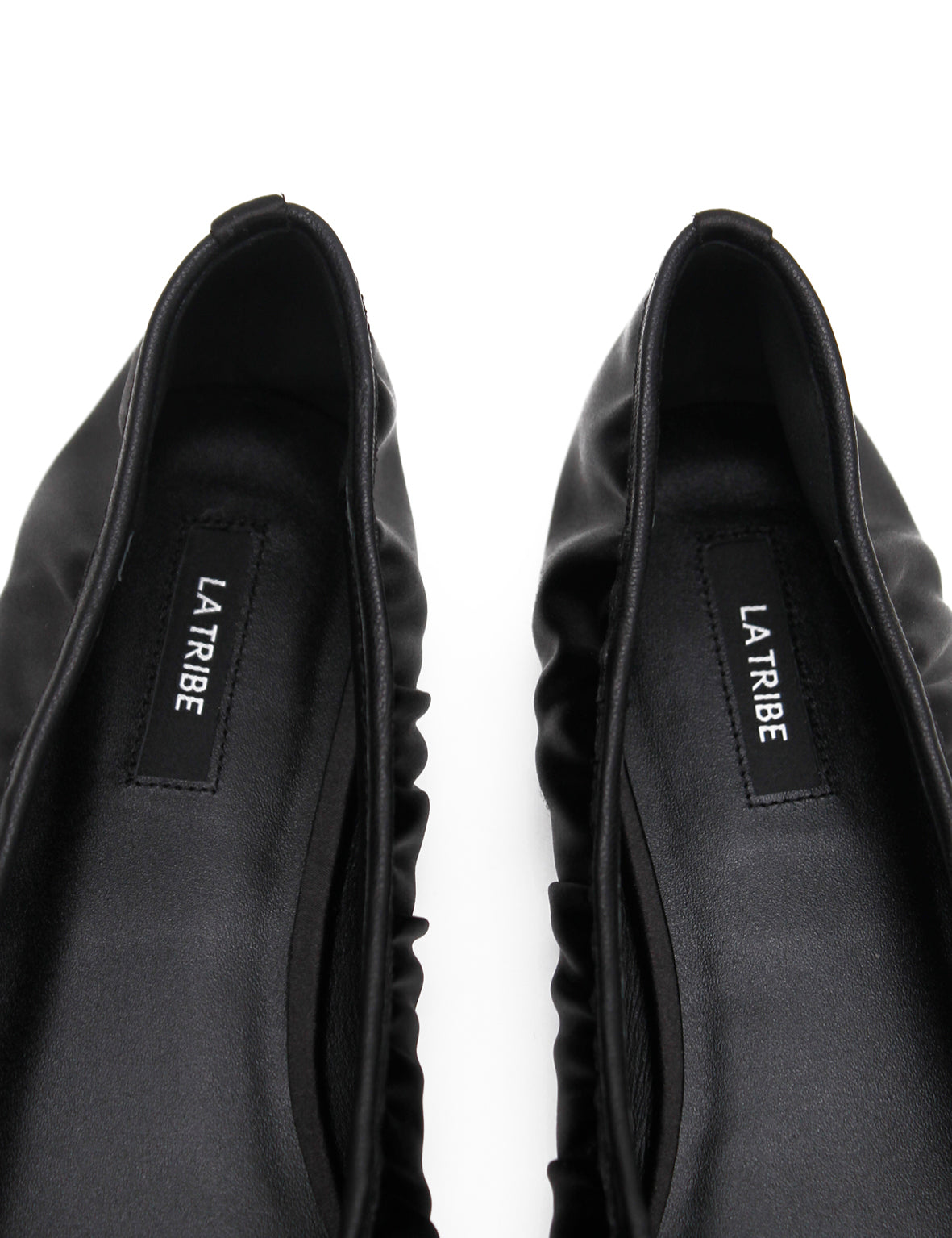 La Tribe | Gathered Flat - Black Satin