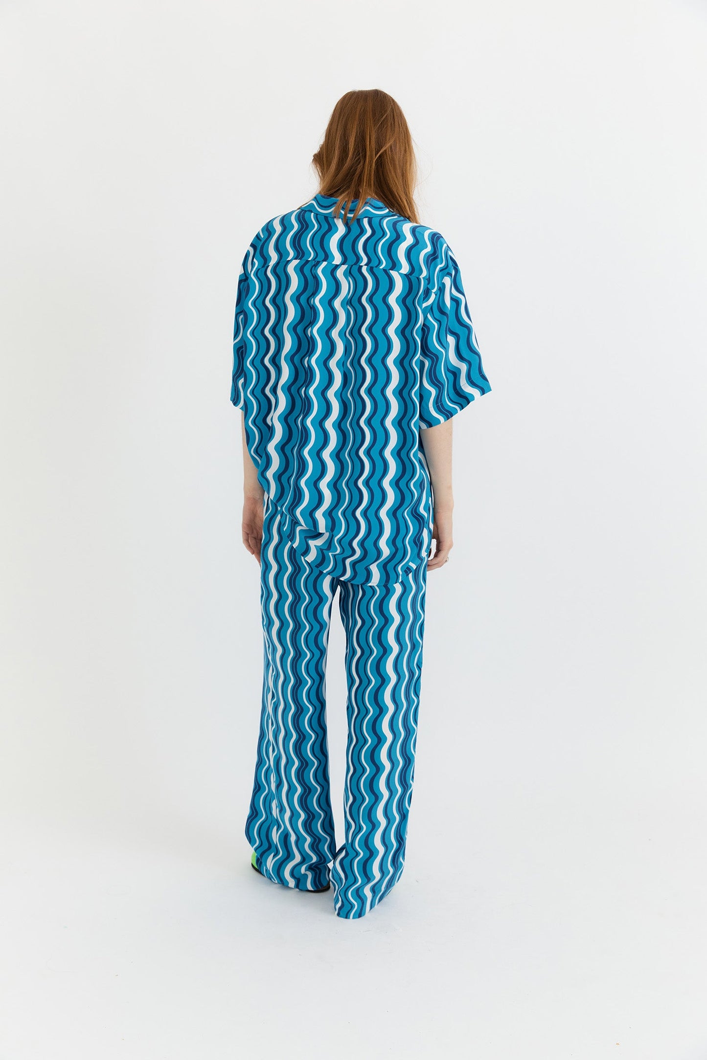 Gary Bigeni | Quinn Drawstring Pant - Blue Waves