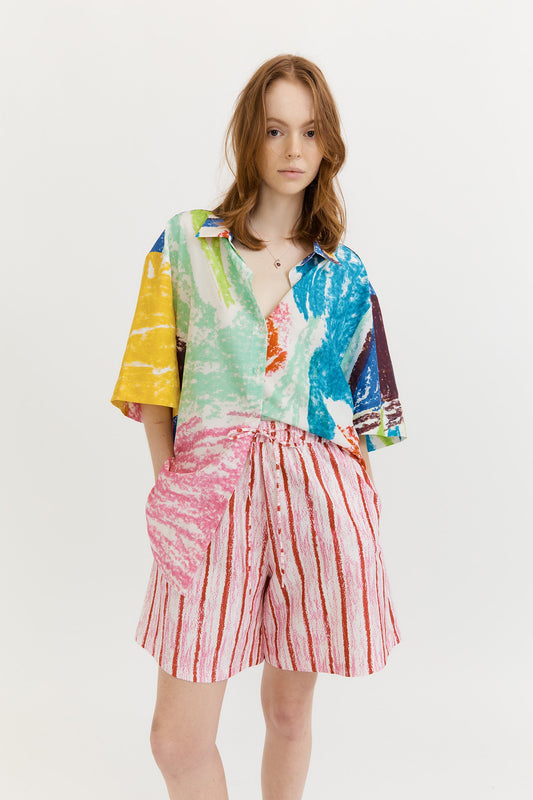 Gary Bigeni | Amber Shorts - Red Stripes