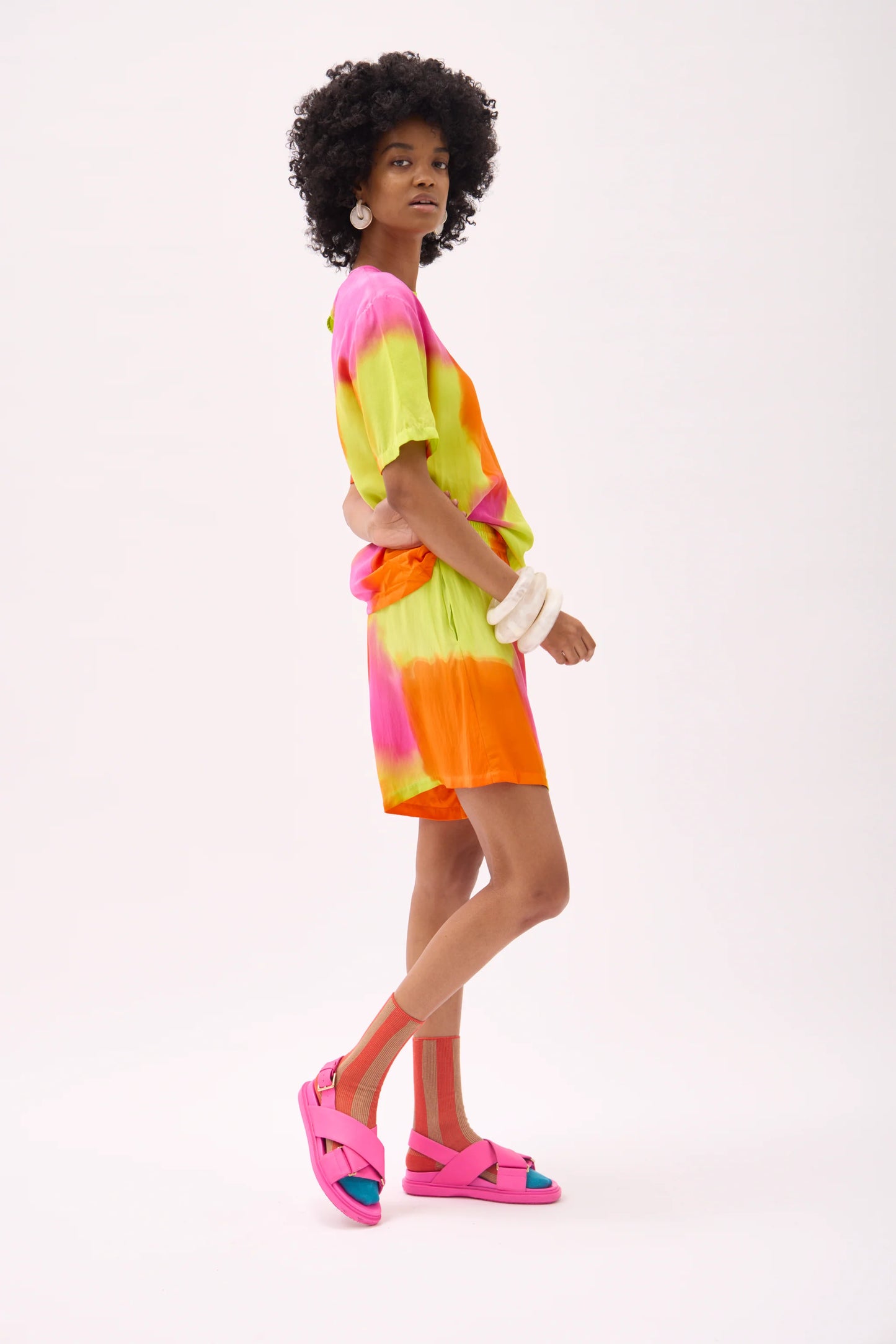 Gary Bigeni | Amber Shorts - Hand Painted Neon