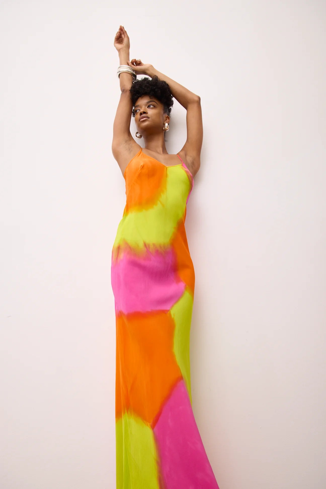 Gary Bigeni | Milka Cami Dress - Hand Painted Neon