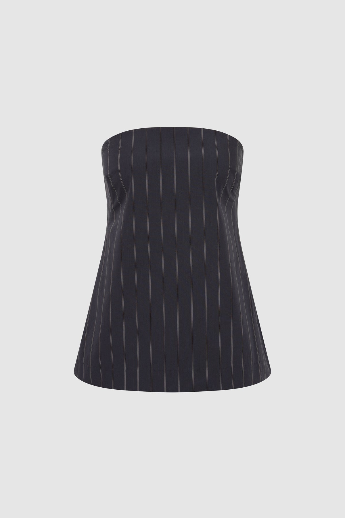 St Agni | Strapless Rouleau Tie Top - Ink Stripe