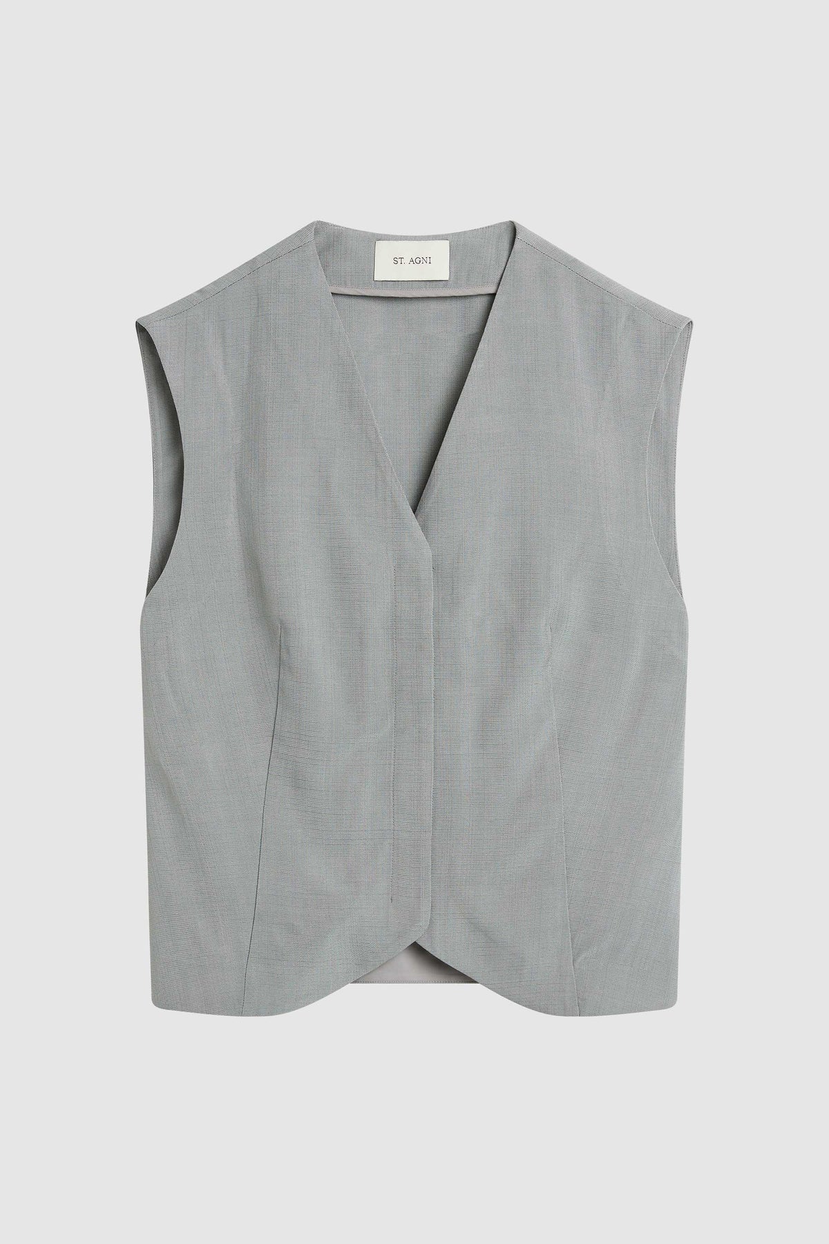 St Agni | Minimal Tailored Vest - Mist