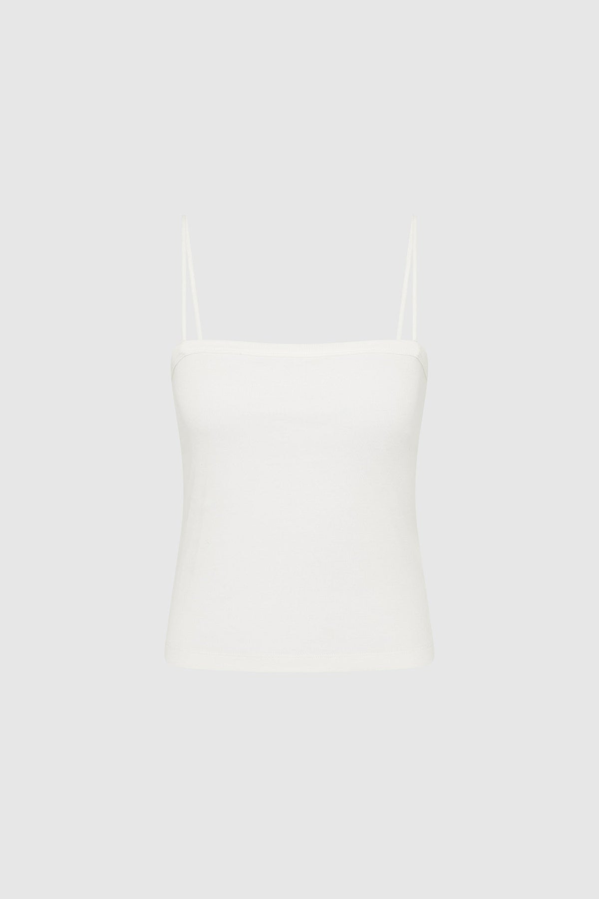 St Agni | Organic Cotton Square Neck Cami - White